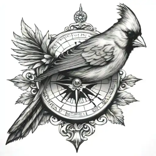 Cardinal With Compass