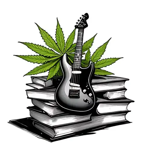 Books Bass Guitar Coffee Marijuana
