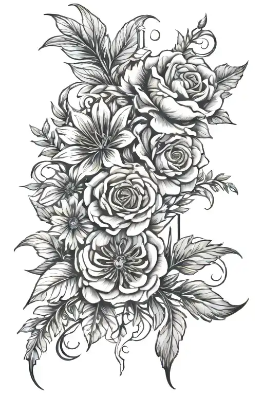 1-20-2020 Roman Numerals Flowers