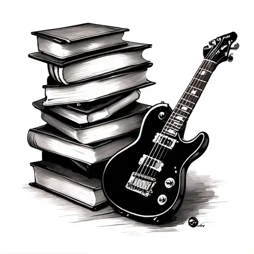 Books Bass Guitar Coffee