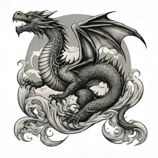 Dragon Flying Above Veiw