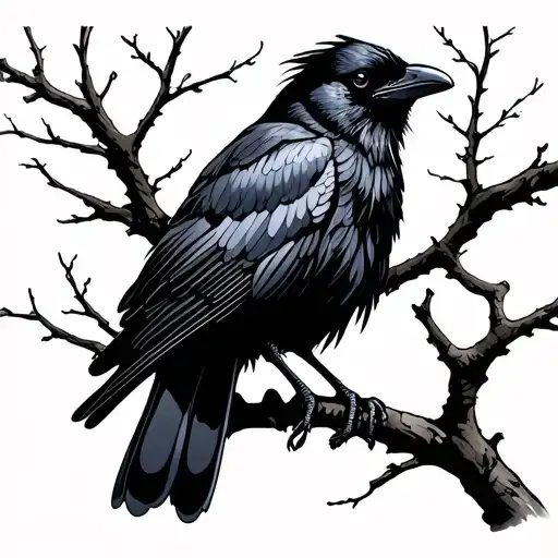Crow On A Tree