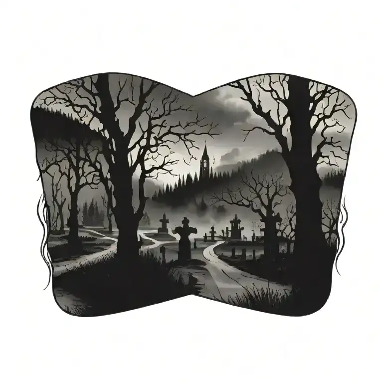 Graveyard And Forest