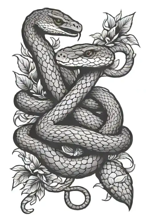 Snake Strangling A Bird