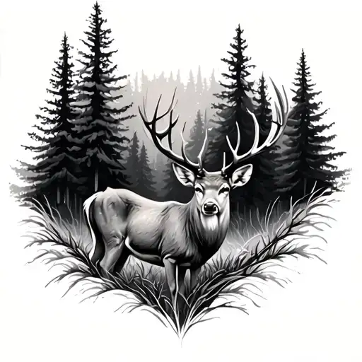 Deer And Forest