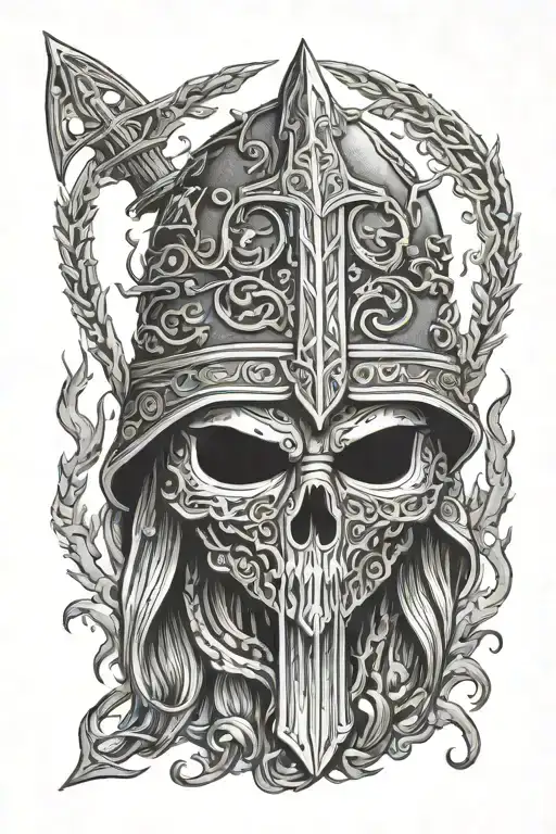 Ancient Slavic Runes Goddess Of Death Madder Forest Helmet Of Horror
