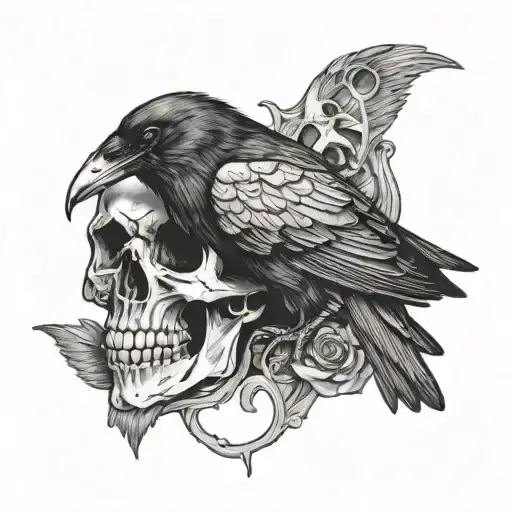 Raven And Skull