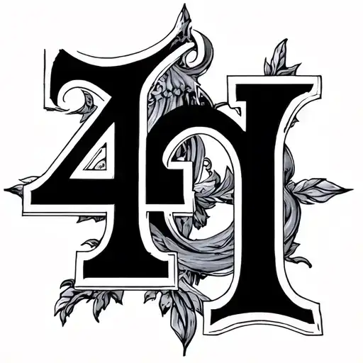 Roman Numeral 4 With The Letters T B D And L