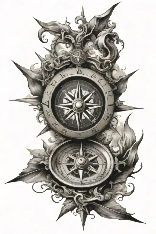 Compass With Zulu And Pirates