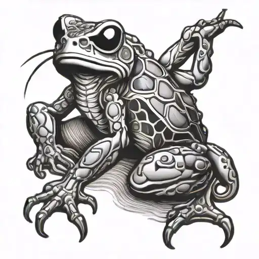 Scorpion Riding A Frog