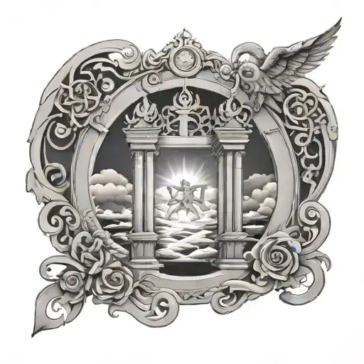 Heaven Gate With God Trinity