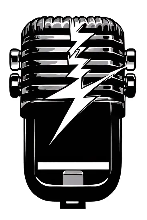 Microphone With Tcb Lightning Bolt