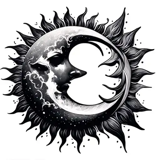 Sun And Moon Intertwined