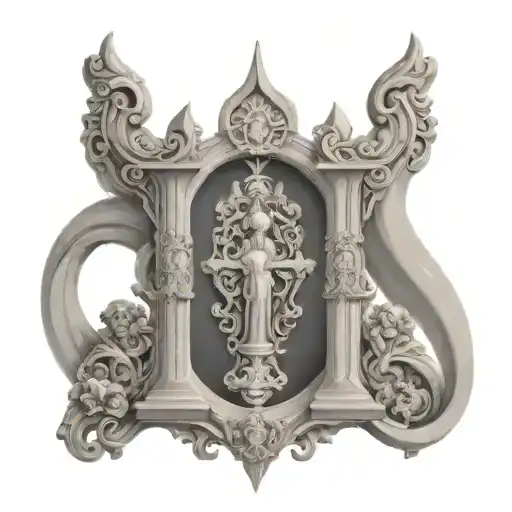 Heaven Gate With Trinity God Sympols Compined