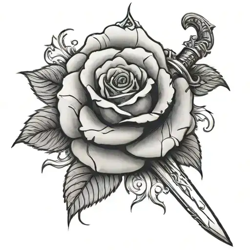 Rose With Sword