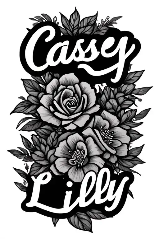 Casey And Lilly Names Written