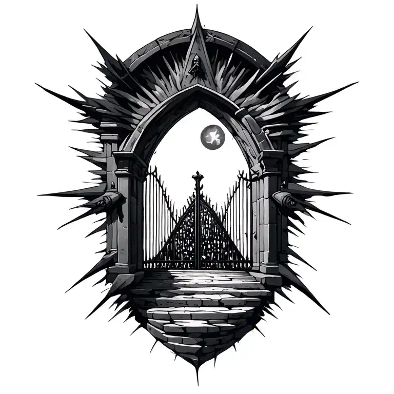 Hevens Gate With Rays Shining