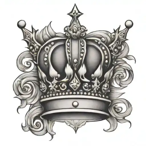 Crown With Saying Crowned By Strength