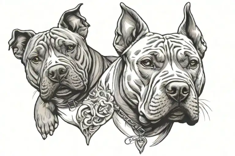 Strength Hope Love Pit Bull Kids Queen