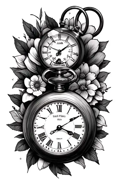 Sewing Machine Pocket Watch Surrounded