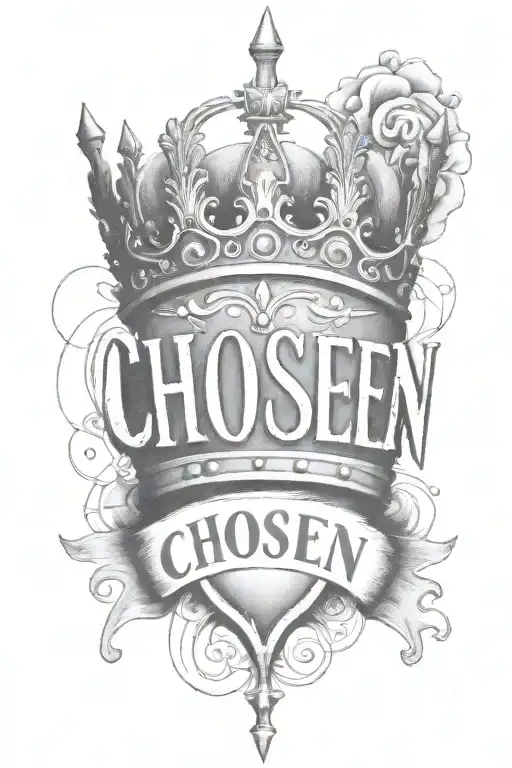 The Word Chosen With A Crown On Top