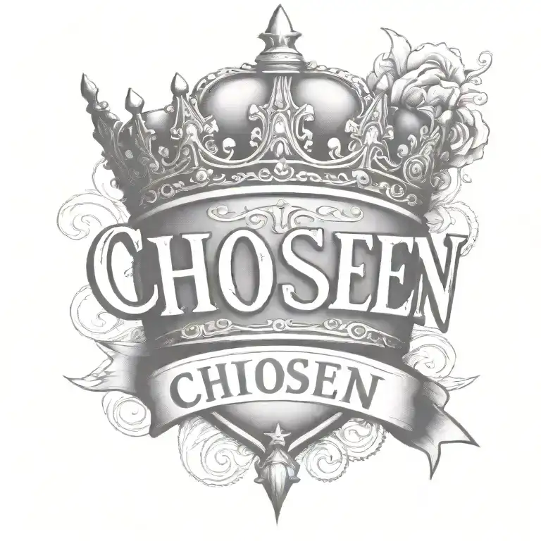The Word Chosen With A Crown On Top