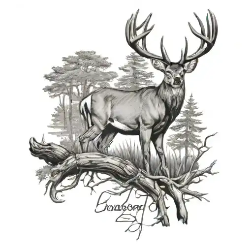 Men's Thigh Outdoors Whitetail Buck Hunting Sons Names