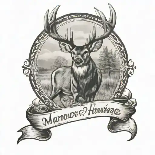 Men's Thigh Outdoors Whitetail Buck Hunting Sons Names Monroe And Henry