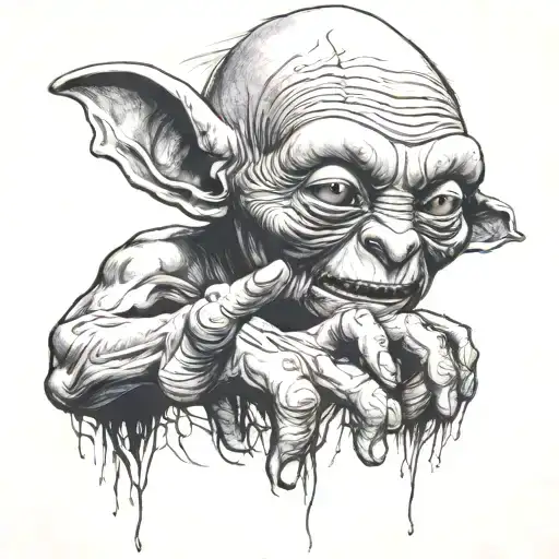 Gollum Holding A Ring Finger