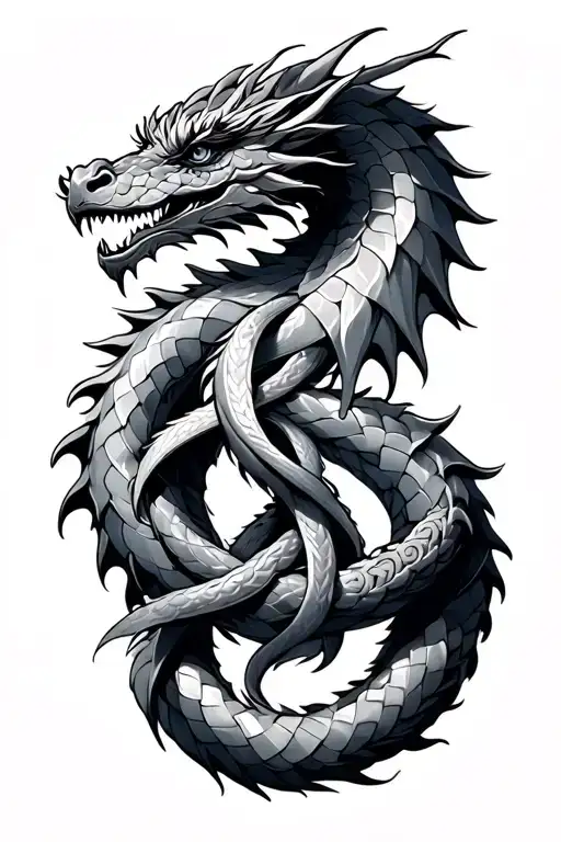 Scottish Dragon Knot Intertwined