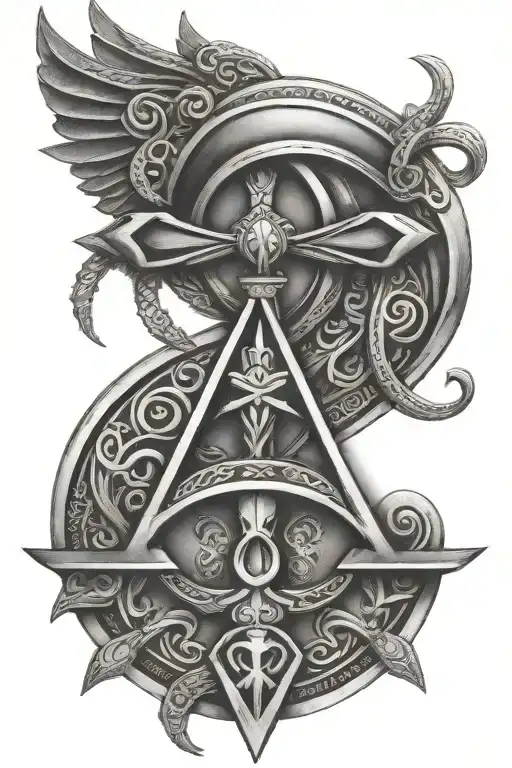 Ankh Symbol Intertwined