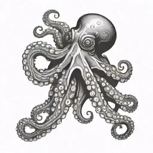 Octopus Driving Along