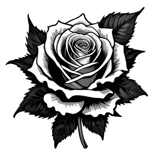 Grim Reaper Rose Tatoo Design