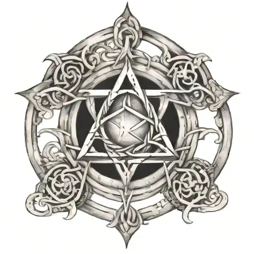 Haven Gate With God Trinity Symbol Intertwined