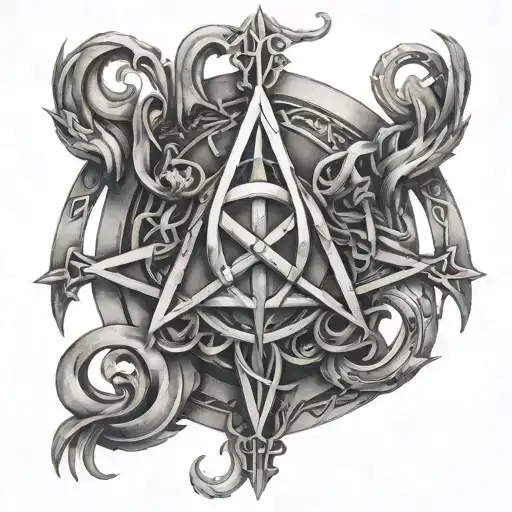 Haven Gate With God Trinity Symbol Intertwined