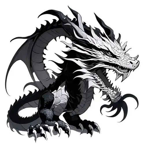 Haku In The Image Of An Anime Dragon Carried Out By Ghosts