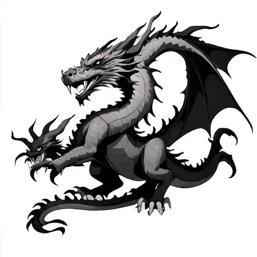 Haku In The Image Of An Anime Dragon Carried Out By Ghosts