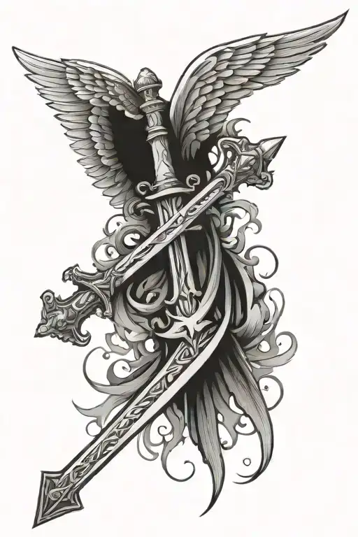 Angle Wing And Sword