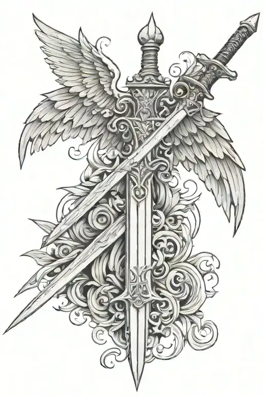 Angle Wing And Sword