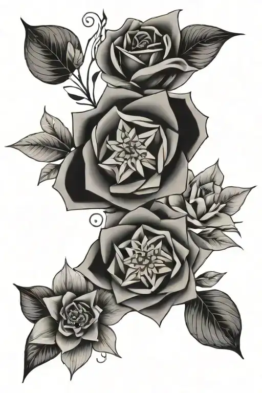 Floral And Geometrical Shapes