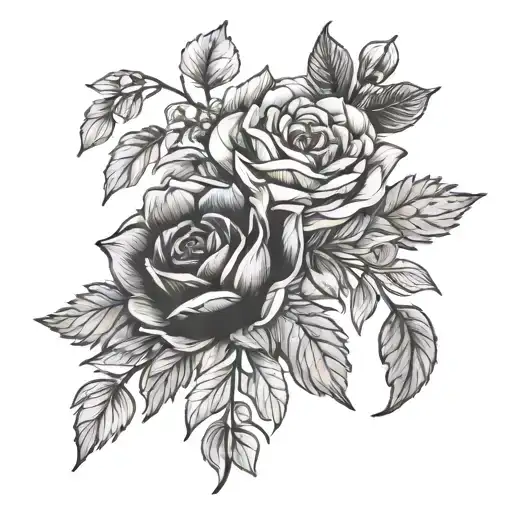 December And August Birth Flower Bouquet