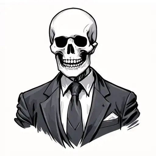 Skeleton Wearing A Business Suit