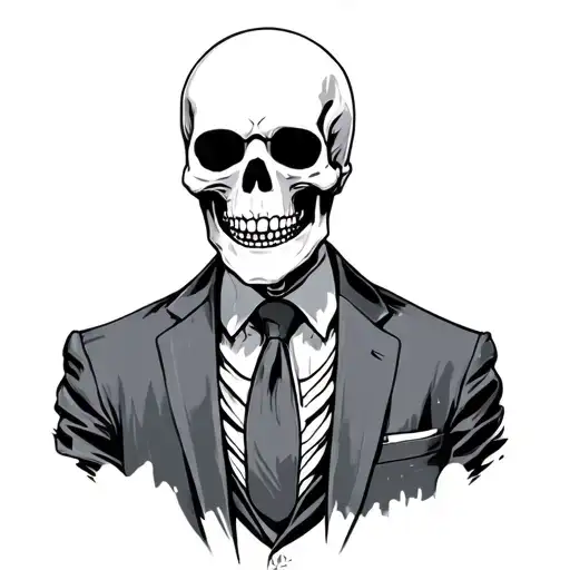 Skeleton Wearing A Business Suit