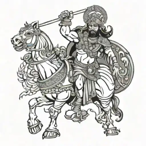 Mahabharat Warrior Karna Engaged In Battle