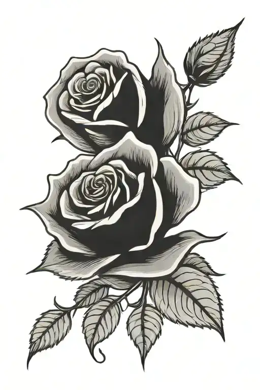 Rose Intertwined Symbolizing