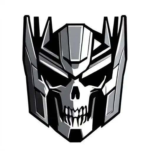 Decepticon Logo Half Skull