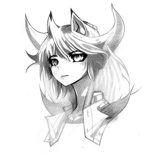 Ahri From League Of Legends With Cyberpunk Theme