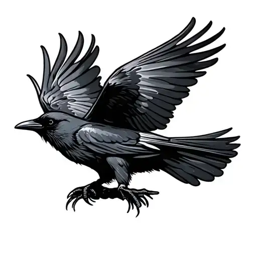 Crow In Flight