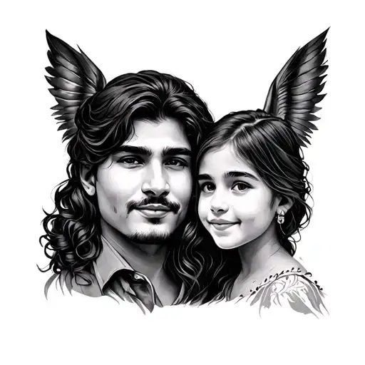 In Memory For Husbad And Daughter
