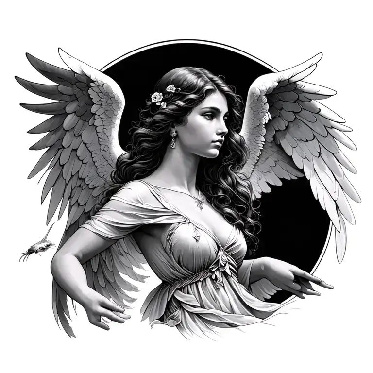 Women Angel Taking Flight